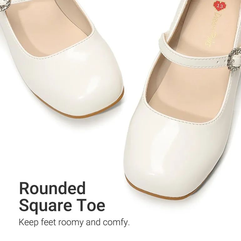 Girls’ Square Toe Heels