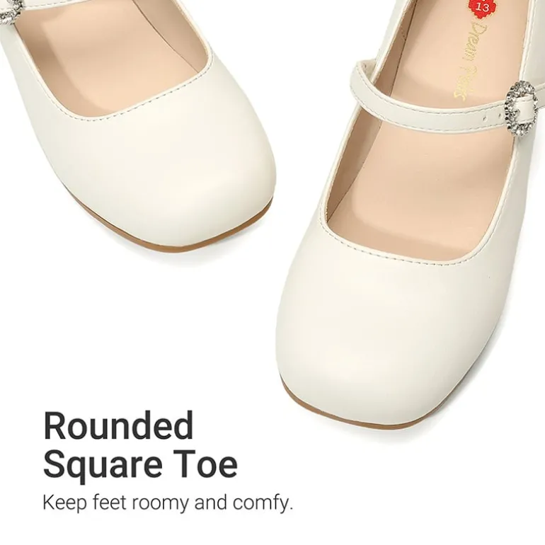 Girls’ Square Toe Heels