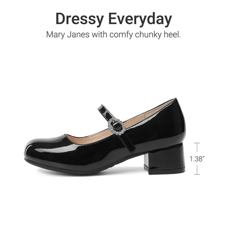 Girls’ Square Toe Heels
