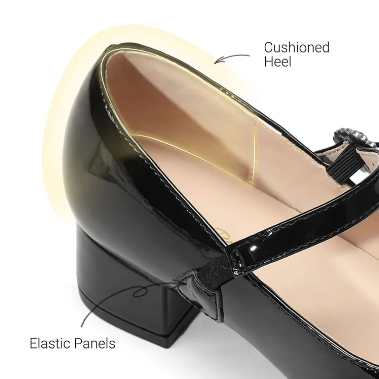 Girls’ Square Toe Heels