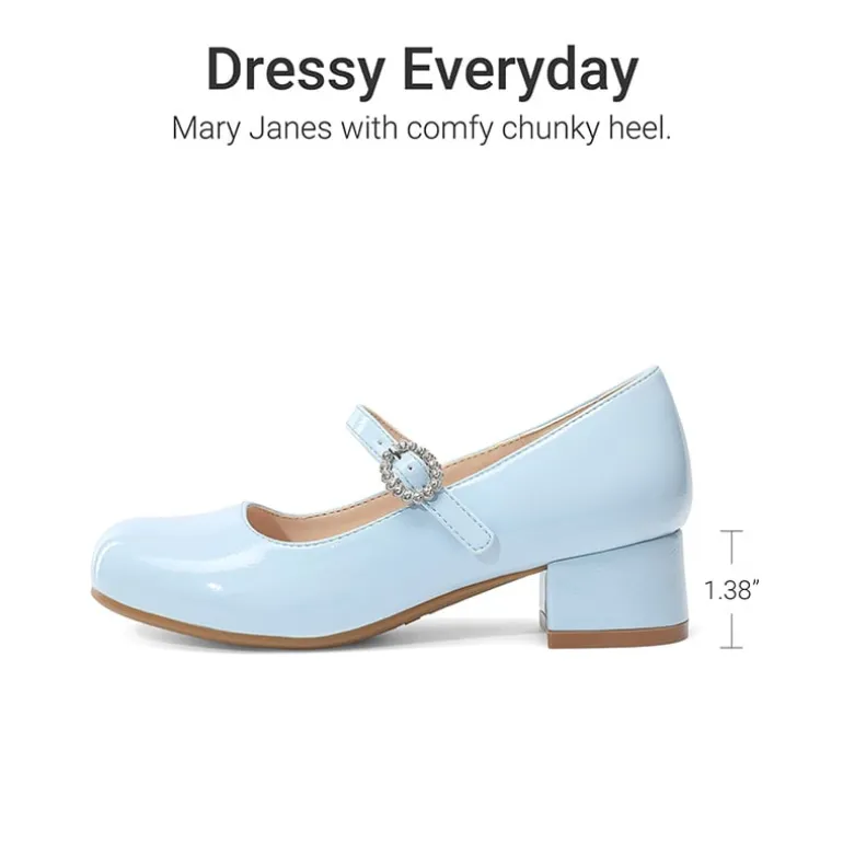 Girls’ Square Toe Heels