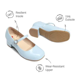 Girls’ Square Toe Heels
