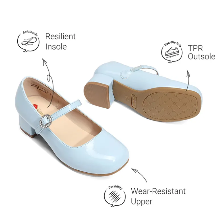 Girls’ Square Toe Heels