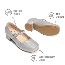 Girls’ Square Toe Heels