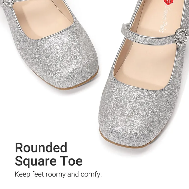Girls’ Square Toe Heels