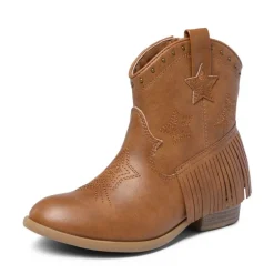 Girls Star Pattern Western Cowgirl Boots