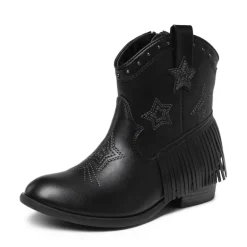 Girls Star Pattern Western Cowgirl Boots