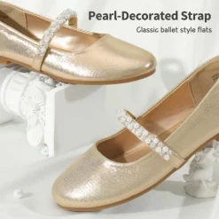 Girl's Strap Mary Jane Ballerina Flats