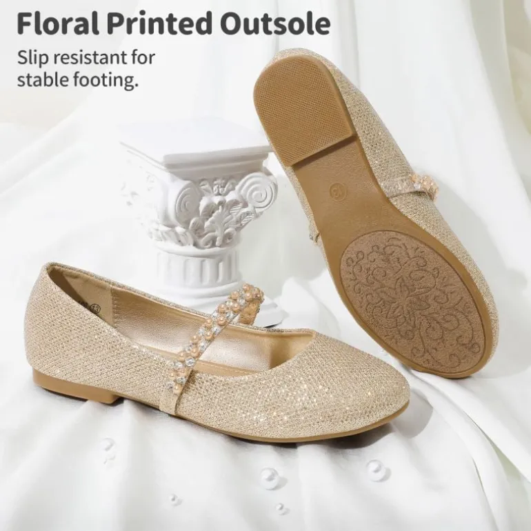 Girl's Strap Mary Jane Ballerina Flats