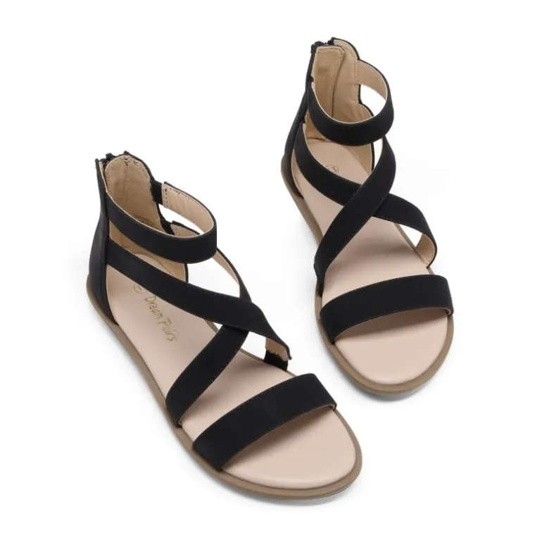 Girls Strappy Gladiator Flat Sandals