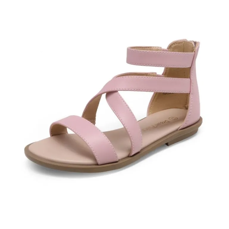 Girls Strappy Gladiator Flat Sandals