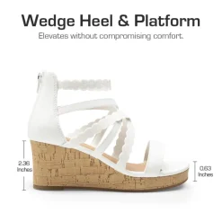 Girls' Strappy Wedge Sandals