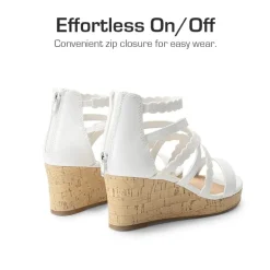 Girls' Strappy Wedge Sandals