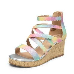 Girls' Strappy Wedge Sandals