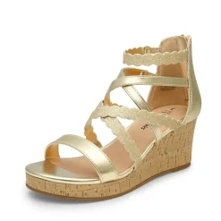 Girls' Strappy Wedge Sandals