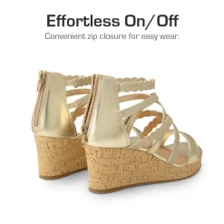 Girls' Strappy Wedge Sandals