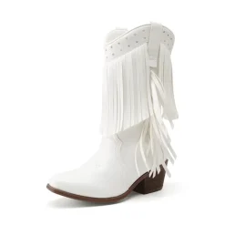 Girls’ Tassel Star Western Cowgirl Boots
