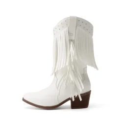 Girls’ Tassel Star Western Cowgirl Boots