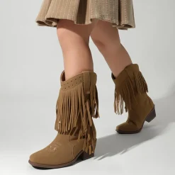 Girls’ Tassel Star Western Cowgirl Boots