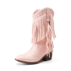 Girls’ Tassel Star Western Cowgirl Boots