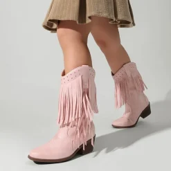 Girls’ Tassel Star Western Cowgirl Boots