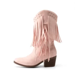 Girls’ Tassel Star Western Cowgirl Boots