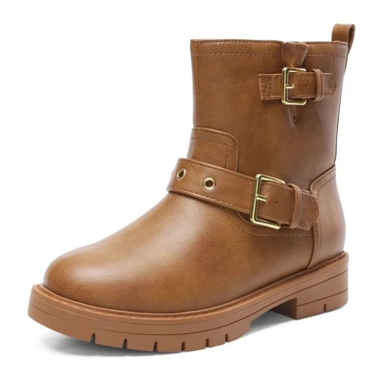 Girls Water-Resistant Zipper Ankle Boots
