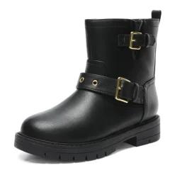 Girls Water-Resistant Zipper Ankle Boots