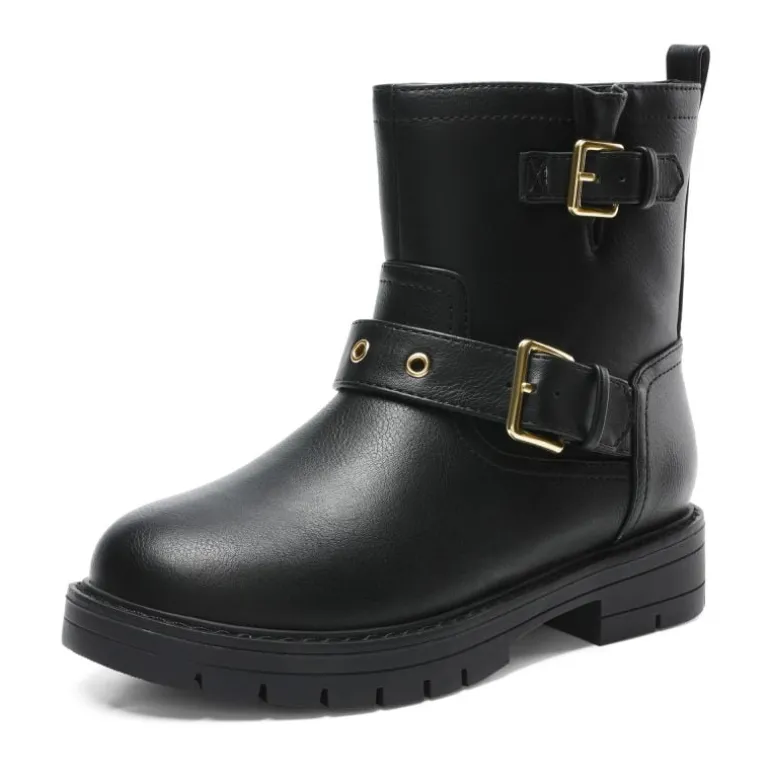 Girls Water-Resistant Zipper Ankle Boots