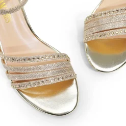 Glitter Rhinestone Low Kitten Heels