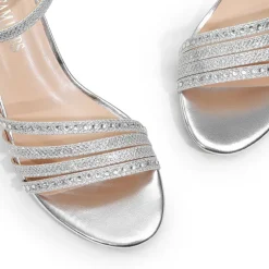 Glitter Rhinestone Low Kitten Heels