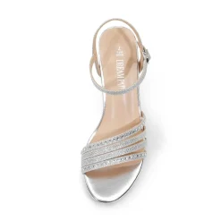 Glitter Rhinestone Low Kitten Heels