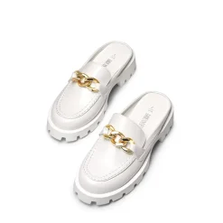 Golden Chain Slip On Mules