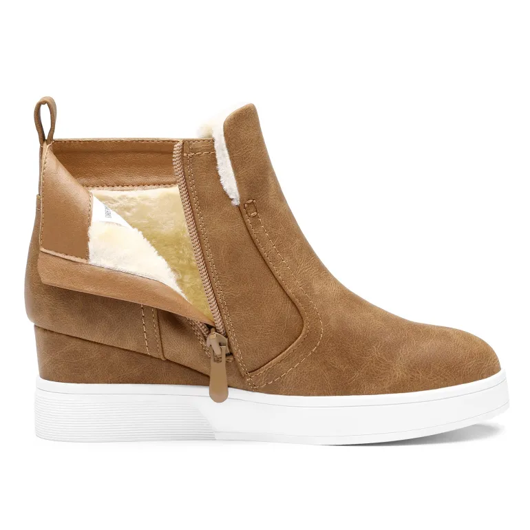 Hidden Heel Platform Wedge Booties