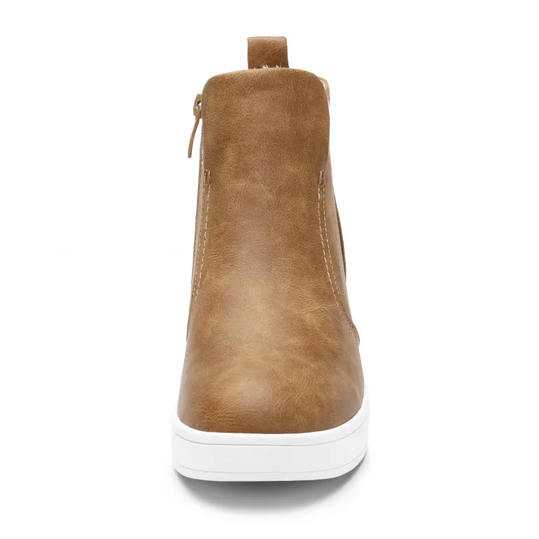 Hidden Heel Platform Wedge Booties