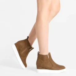Hidden Heel Platform Wedge Booties