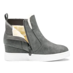 Hidden Heel Platform Wedge Booties