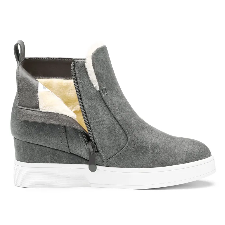 Hidden Heel Platform Wedge Booties