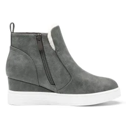 Hidden Heel Platform Wedge Booties