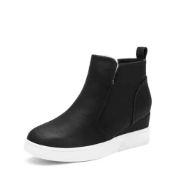 Hidden Heel Platform Wedge Booties