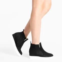 Hidden Heel Platform Wedge Booties