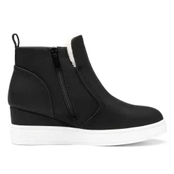 Hidden Heel Platform Wedge Booties