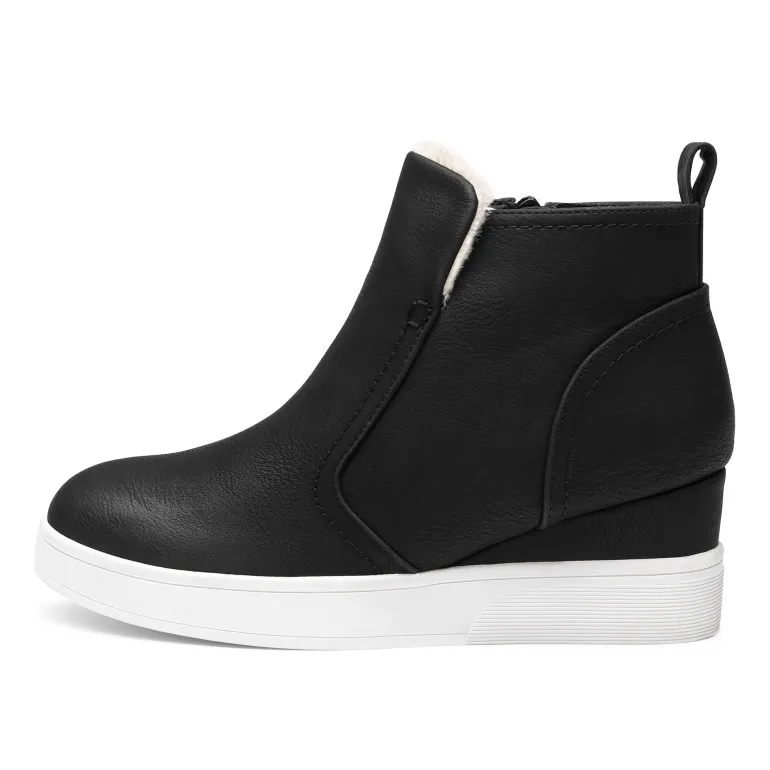 Hidden Heel Platform Wedge Booties