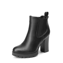 High Heel Chunky Chelsea Boots