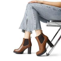 High Heel Chunky Chelsea Boots