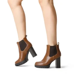 High Heel Chunky Chelsea Boots