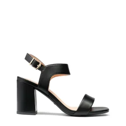 High Heel Square Toe Chunky Strap Sandals