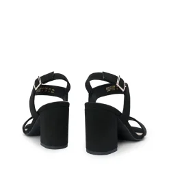 High Heel Square Toe Chunky Strap Sandals