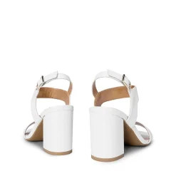 High Heel Square Toe Chunky Strap Sandals