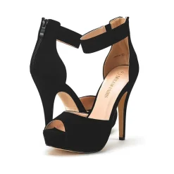 High Heel Stiletto Ankle Strap Platform Pumps
